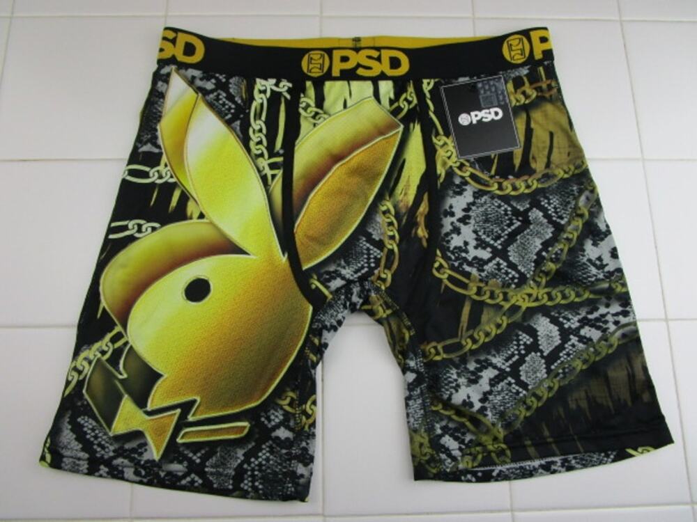 PSD x Playboy Gold Bunny Playboy Links Men's Large Underwear Boxer Briefs